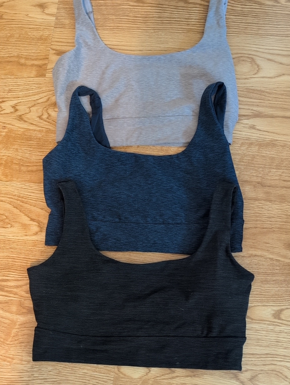 EUC Lot 3 VSX Seamless Tops in Navy, Charcoal, Dusty Rose Large DD